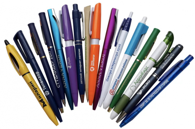 Тампонная печать на ручках: ручки с логотипом