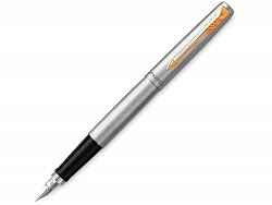 Ручка перьевая Parker Jotter Stainless, M, серебристый, золотистый, черный