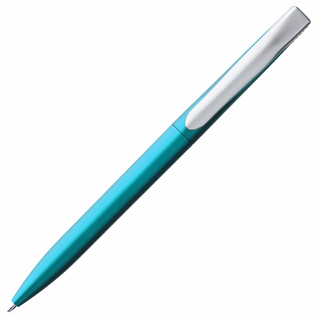 Ручка шариковая Pin Silver, голубой металлик