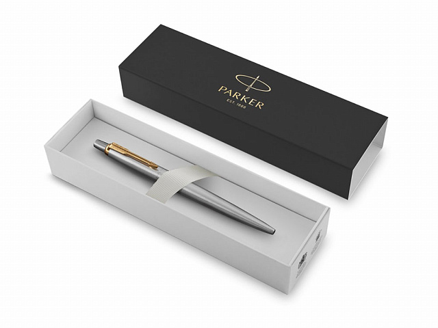 Ручка шариковая Parker Jotter Essential, серебристый, золотистый