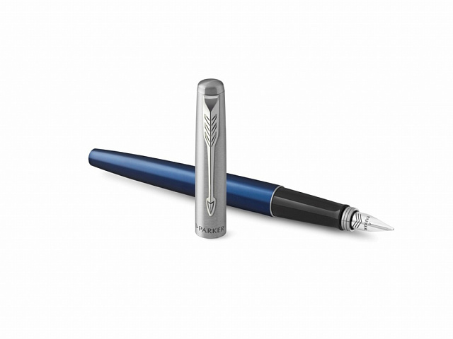 Ручка перьевая Parker Jotter Royal, M, темно-синий, серебристый